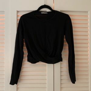 Zara black wrap bottom top